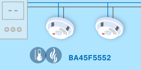 Новый сетевой Flash микроконтроллер HOLTEK BA45F5552 для сетевых датчиков обнаружения дыма.